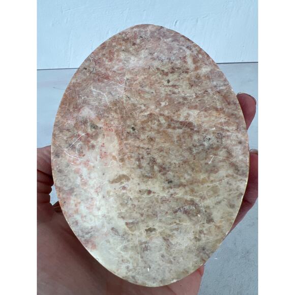 Vintage Marble Floral Trinket Jewelry Coin Box with Lid - Picture 3 of 5